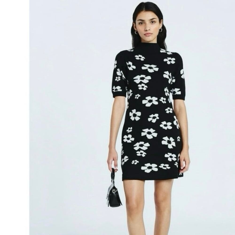 Scoop Black And White Floral Dress Size XL